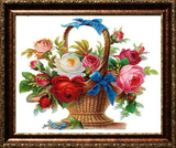 精准印布 法国正品DMC十字绣专卖 客厅花卉画餐厅画 欧式玫瑰花