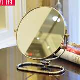 面高清梳妆镜子帝门特镜子壁挂折叠便携台式化妆镜欧式可爱圆形双
