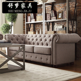 新款简约现代布艺沙发小户型单人三人双人可拆洗亚麻组装沙发客厅