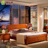 1.8M新中式现代双人床简约床头柜床垫组合卧室成套家具