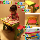 儿童多用途学习储物桌椅 折叠多功能写字桌 宝宝餐桌子三合一组合