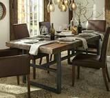 餐桌 美式长方形实木桌子 办公桌 酒吧桌 餐饮桌椅 餐桌椅组合