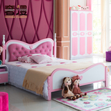 奢漫儿童床女孩公主床1.2米套房书桌组合1.5欧式环保公主粉单人床