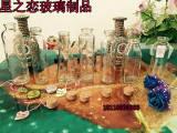 批发果汁饮料瓶奶茶瓶 彩虹瓶漂流瓶 创意许愿瓶木塞透明玻璃瓶子