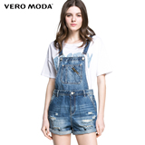 Vero Moda2016新品可拆卸背带纯棉牛仔背带短裤316376003