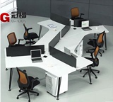 简约现代6人位屏风办公桌职员卡座组合员工桌椅办公室工作位现货