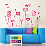 爱心花朵可移除墙贴客厅电视背景墙贴纸卧室床头温馨浪漫墙壁贴纸