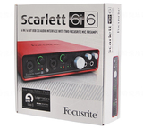 正品现货 Focusrite Scarlett 6i6 4进4出 USB音频接口 专业 声卡