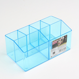 日本原单 化妆品收纳盒 桌面文具杂物整理盒 透明塑料迷你收纳架