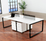 昆明简约办公家具公司职员四人位办公桌椅双人组合屏风卡位电脑桌