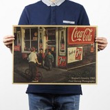 60年代美国街头小店复古老照片海报广告招贴酒吧商店卧室装饰墙画