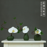 台湾原创中式白色蝴蝶兰系列家居禅意装饰品假花仿真花艺套装
