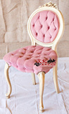 法式复古餐椅美式乡村实木雕花粉色公主椅欧式布艺书椅梳妆椅定制