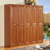 五门衣柜门衣柜 特价实木全香柏木大衣橱1.8米木质储物柜成人卧室