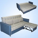小户型多功能转角可折叠沙发床1.8宜家实木简约储物双人布艺沙发