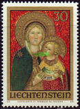 542列支敦士登邮票1973年发行圣诞节圣母子邮票新1全节日宗教专题