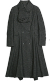 2015圣迪奥秋冬装女装复古气质荡领长毛呢外套大衣S15481765