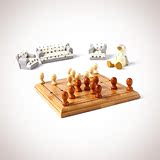 古典棋类桌游益智玩具游戏九子棋飞行棋西洋棋数独亲子乐趣木质棋