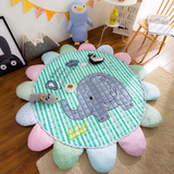 卡通全棉圆形儿童游戏垫宝宝爬行垫爬爬垫地毯客厅卧室地垫防滑