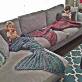 生日礼物现货Melanie Campbell美人鱼尾巴毛毯 冬天最温暖的毯子