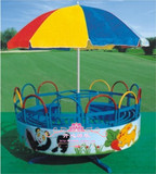 幼儿园户外儿童手推蘑菇雨伞转椅十二座室内外组合式游乐设备摇摆