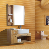 卫生间洗手盆柜浴室台盆橡木实木吊柜卫浴柜洗脸盆柜组合整体洁具