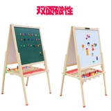 儿童画板双面磁性可升降实木支架式画架宝宝写字板白板黑板楠竹
