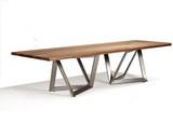 富来顺Loft工业风美式办公桌 实木铁艺餐桌复古书桌会议桌长桌