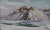 朝鲜油画 朝鲜国画 一级艺术家 金太成 长白山飞卢峰 95X58