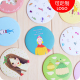 韩国卡通可爱便携迷你小镜子圆形随身化妆镜淘宝赠品可定制广告