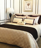 香槟色仿丝纯色样板房间床上用品新中式欧式美式现代简约风床品