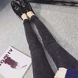 韩版孕妇牛仔长裤夏季雪花弹力裤黑蓝色小脚铅笔裤薄款外穿打底裤