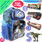 外贸原单电影侏罗纪公园霸王恐龙儿童小学生双肩书包16寸送笔袋