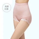 日本女夏蕾丝纯棉高腰产后收腹内裤塑身包臀提臀收腰平角短裤三角