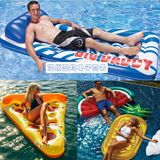 浮排板加厚气垫漂流躺椅子成人儿童游泳玩具泳圈菠萝水上充气浮床