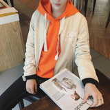 bigboy2016秋季新款潮男短款外套个性印花字母韩版学生bf宽松夹克