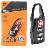 包邮 瑞士军刀包锁挂钩金属密码锁箱包防盗锁迷你锁 旅行户外用品