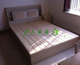 特价欧洲E1级环保板材实木颗粒板式床箱体床储物单人儿童床双人床