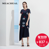 MEACHEAL米茜尔 素雅印花真丝连衣裙 专柜正品2016夏季新品女装