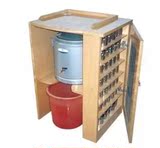 幼儿园木质口杯架 儿童家具组合储物柜 茶水桶整理柜置物架