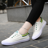 小白鞋女鞋运动鞋帆布板鞋夏季学生韩版安踏鞋系带网面平底单鞋子