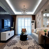 现代简约格子宜家欧式地毯 长方形晴纶客厅定制茶几毯 卧室床头满