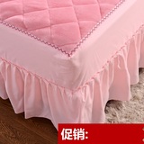 法莱绒夹棉床裙单件冬季加厚床笠床罩珊瑚绒席梦思保护套1.5m1.8m