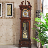 图柏拉正品北极星欧式古典机械落地钟表实木美式座钟客厅摆钟复古