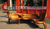 庭院花园座椅雕塑 创意个性座椅雕塑 小区绿化雕塑玻璃钢仿铜雕塑