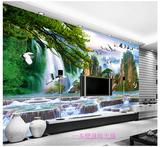 墙纸卧室中式山水风景壁画 江山多娇高清3d壁纸客厅 电视背景墙布