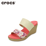 Crocs卡骆驰女鞋2016夏季新款蕾丽花纹束带厚底坡跟鞋凉鞋|202518