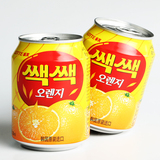 韩国原装进口果汁饮料 乐天lotte粒粒橙汁果肉汁238ml 天然果汁