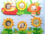 幼儿园教室楼道墙面装饰布置儿童房泡沫立体组合相框卡通照片墙贴