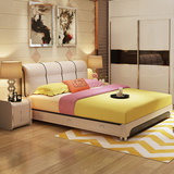 皮床 小户型皮床 气动储物床高箱带抽屉床1.2米软包床小床单人床
